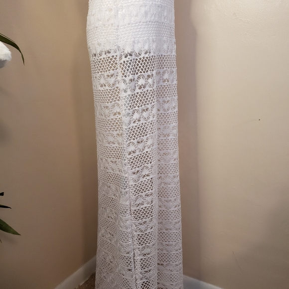 Blue Island Boho Lace Swim Cover Skirt - Picture 2 of 7